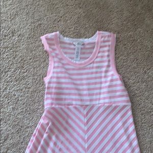 Pink and white stripped dress